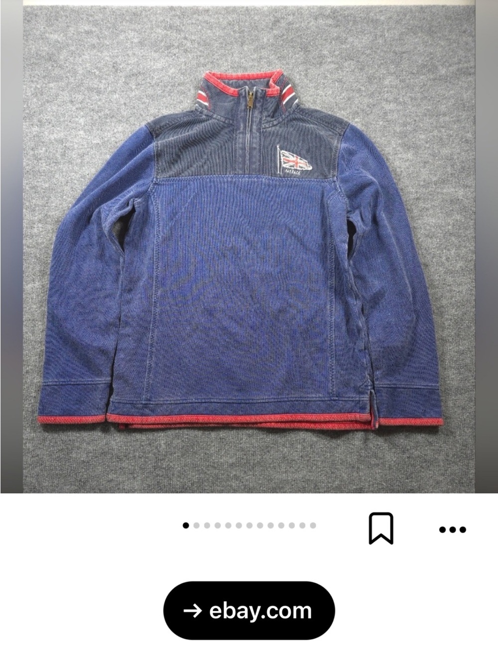 Navy Blue Half-Zip Pullover FAT FACE BRAND